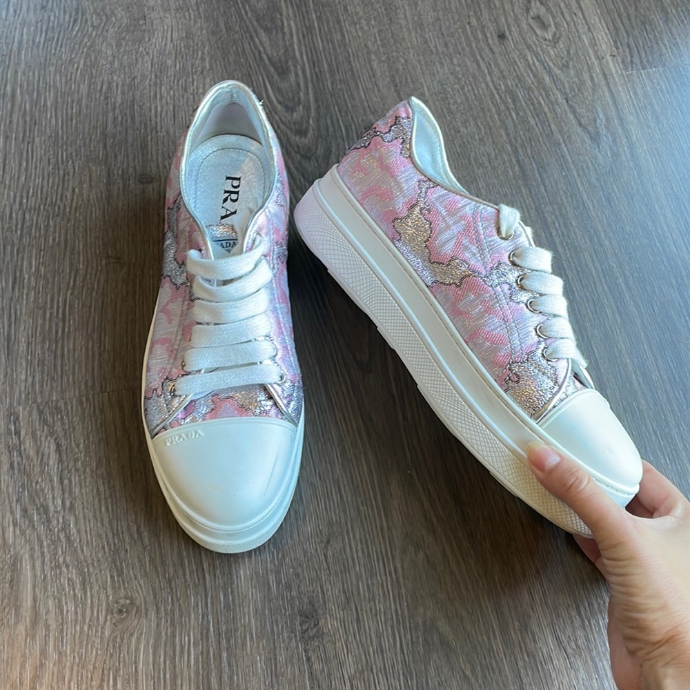 Prada Platform Pink Sneakers Size 39